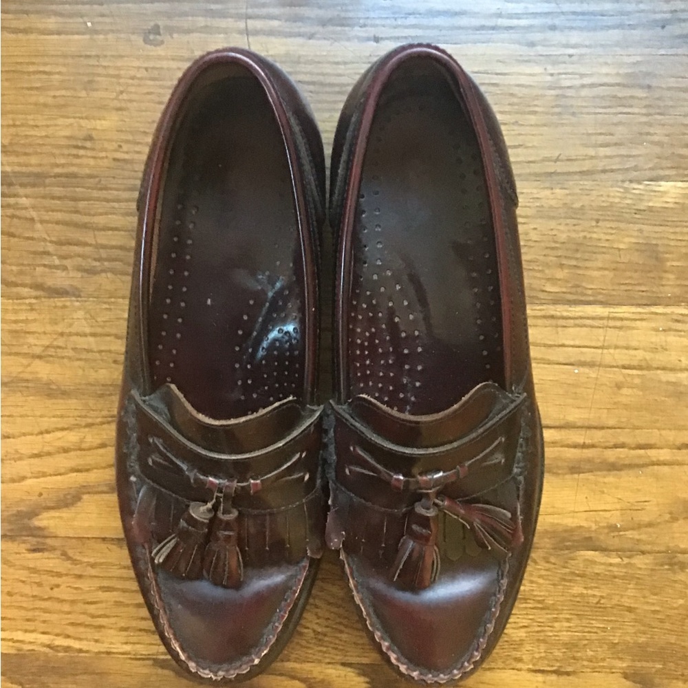 BASS Maroon Jeffrey Tasseled Loafers